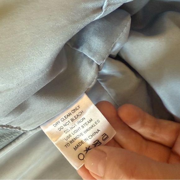 Azazie Blue Ruched Prom Dress - Picture 6 of 7